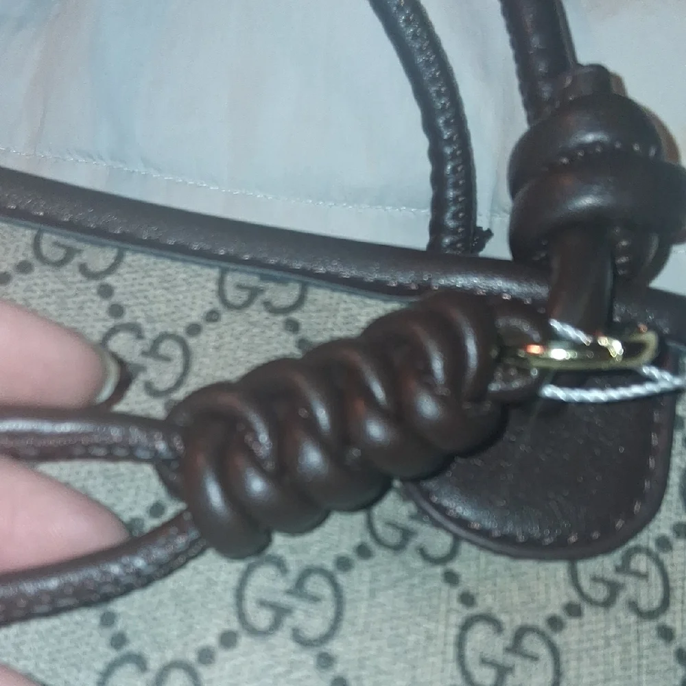 Gucci Beige and Brown Monogram Satchel